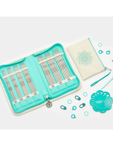 Estojo de agulhas de pontas duplas The Grateful Mindful KnitPro