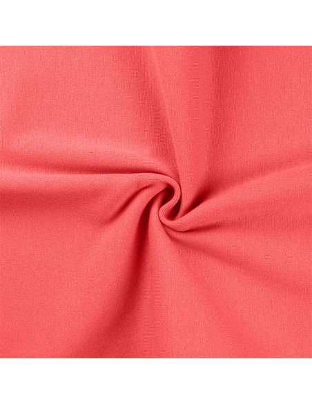 Tecido jersey ribana - Coral