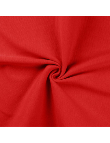 Tecido jersey ribana - Vermelho