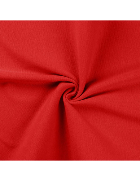 Tecido jersey ribana - Vermelho