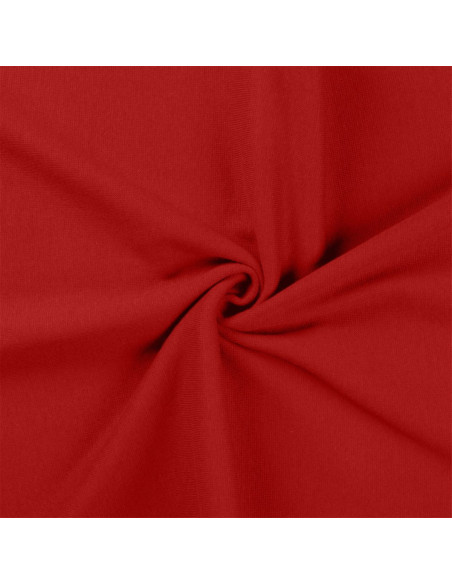 Tecido jersey canelado - Vermelho escuro
