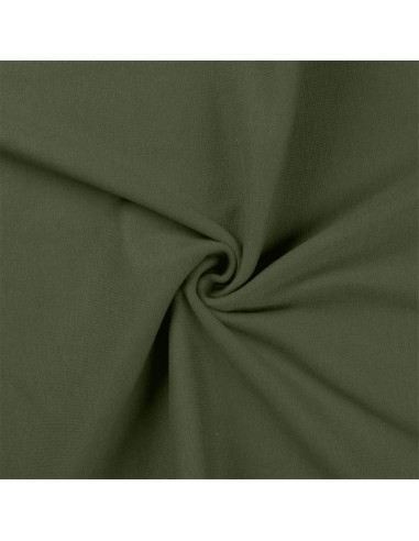 Tecido jersey ribana - Verde militar