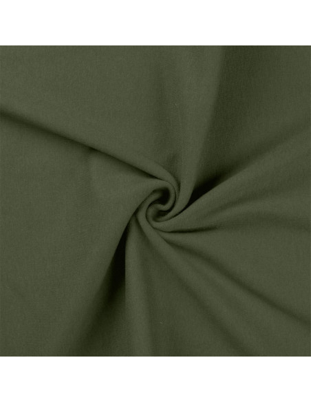 Tecido jersey ribana - Verde militar