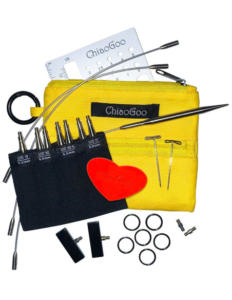 Kit de agulhas de tricô circulares Shorties Large ChiaoGoo