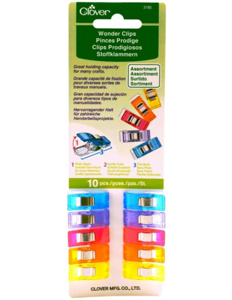 Conjunto de 10 pinças Prodige Clover - Sortido
