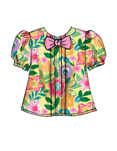 Molde de top e cueca para bebês - Butterick 6884