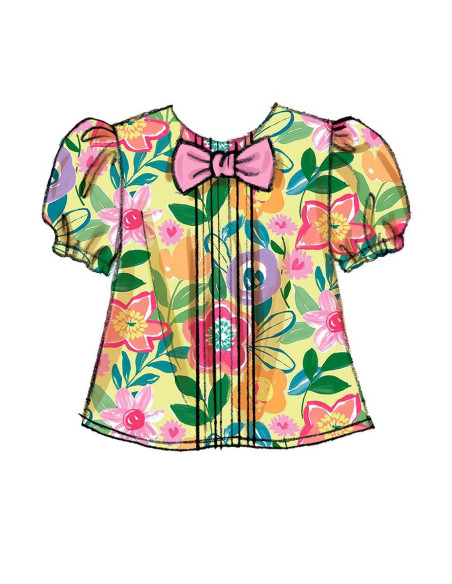 Molde de top e cueca para bebês - Butterick 6884