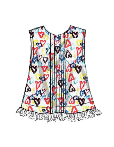 Molde de top e cueca para bebês - Butterick 6884