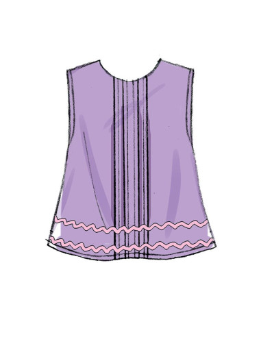 Molde de top e cueca para bebês - Butterick 6884