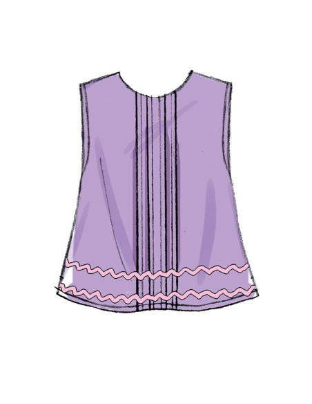 Molde de top e cueca para bebês - Butterick 6884