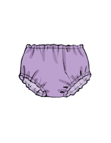 Molde de top e cueca para bebês - Butterick 6884