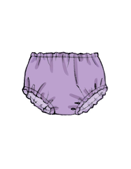Molde de top e cueca para bebês - Butterick 6884