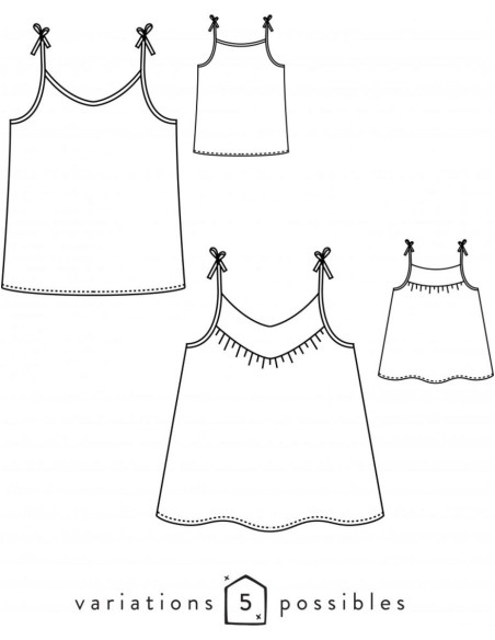 Padrão de regata ou vestido Crépuscule - Atelier Scämmit