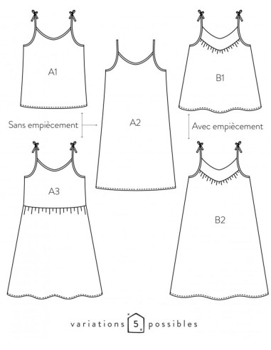 Padrão de regata ou vestido Crépuscule - Atelier Scämmit