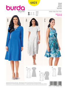 Molde de vestido - Burda 6821