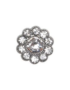Conjunto de 4 botões Strass diamante 17 mm - Branco 2