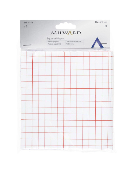 Papel quadriculado para moldes de costura
