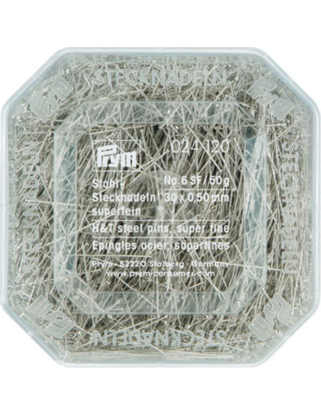 Caixa de 50 g de alfinetes superfinos Prym