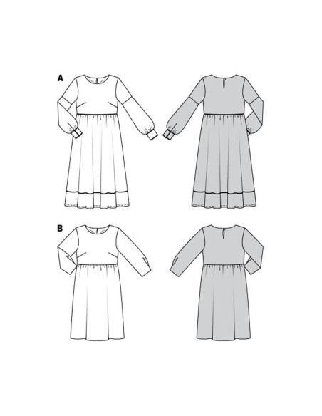 Molde de vestido - Burda 5948