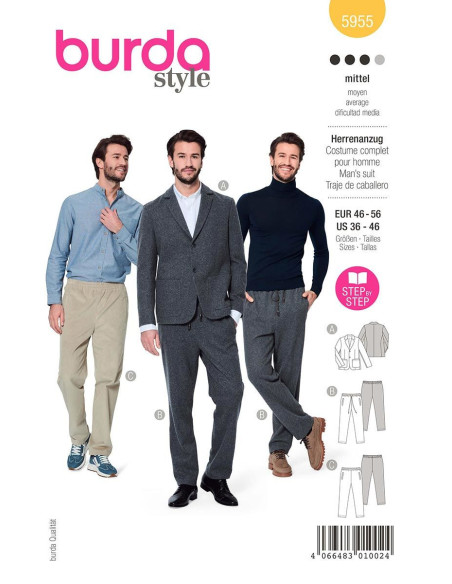 Molde de traje - Burda 5955
