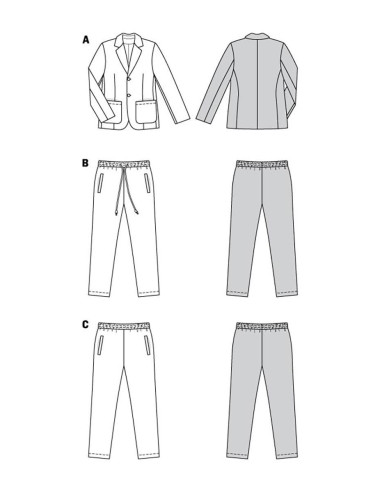 Molde de traje - Burda 5955