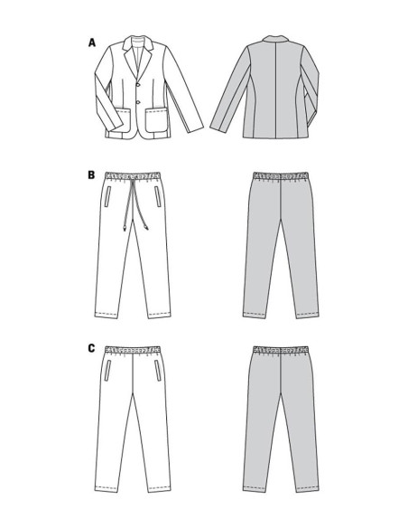 Molde de traje - Burda 5955