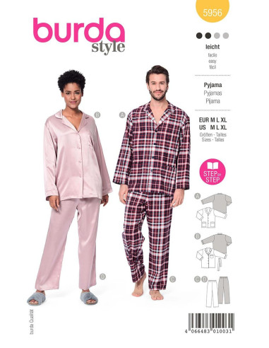 Padrão de pijama - Burda 5956