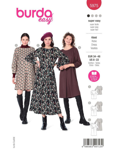 Molde de vestido - Burda 5975