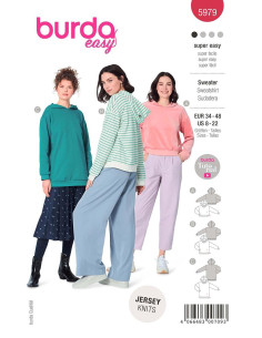 Molde de moletom - Burda 5979