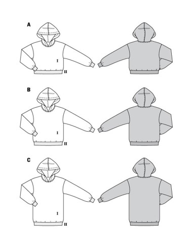 Molde de moletom - Burda 5979