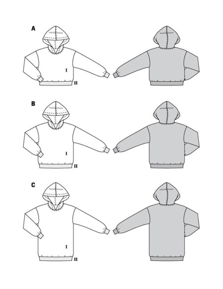 Molde de moletom - Burda 5979