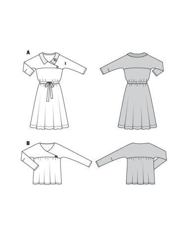 Molde de vestido e blusa - Burda 5980