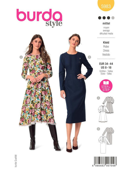 Molde de vestido - Burda 5983