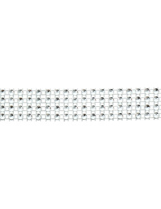 Galão de strass 20 mm prata
