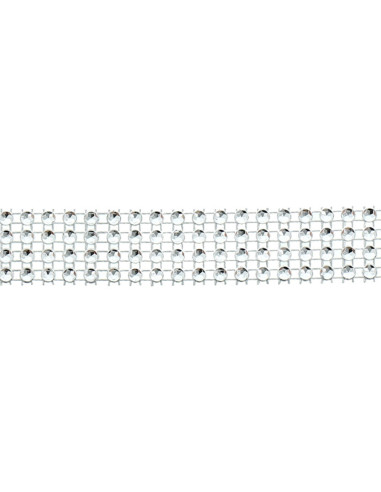 Galão de strass 20 mm prata