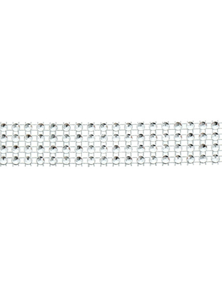 Galão de strass 20 mm prata