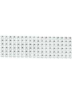 Galão de strass 30 mm prata