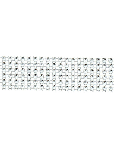 Galão de strass 30 mm prata