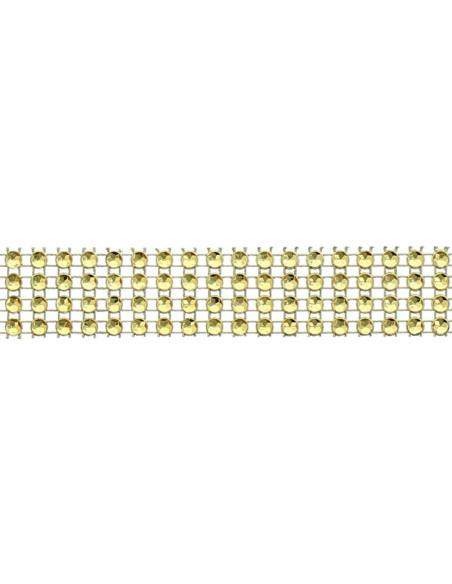 Galão de strass 20 mm ouro