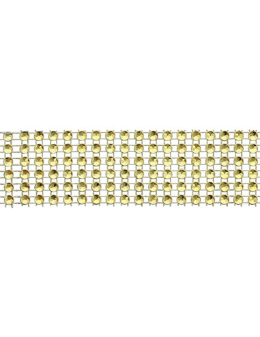 Galão de strass 30 mm ouro