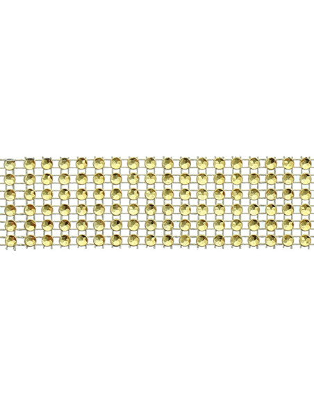 Galão de strass 30 mm ouro