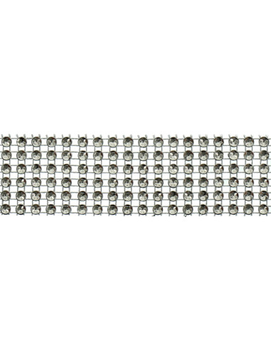 Galão de strass 30 mm preto