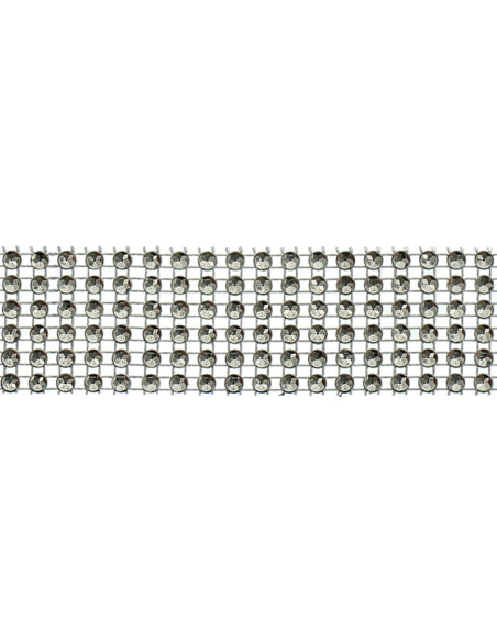 Galão de strass 30 mm preto