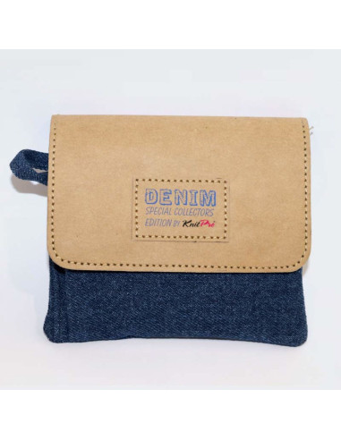 Conjunto de agulhas de tricô circulares mini KnitPro Indigo