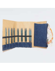 Conjunto de agulhas de tricô circulares KnitPro Indigo 2