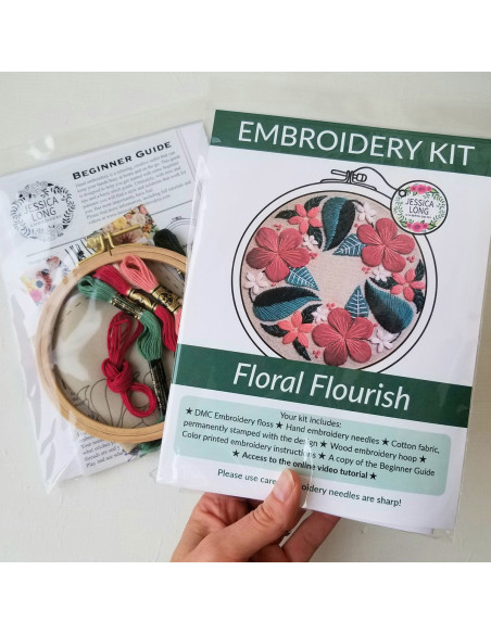 Kit de bordado - Floral Flourish
