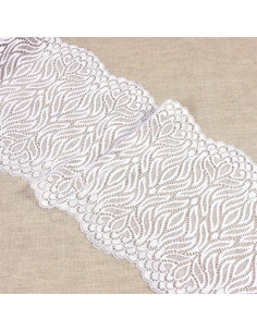 Renda elástica chama - Branco