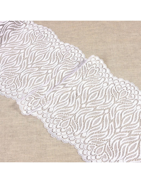 Renda elástica chama - Branco