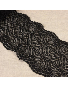 Renda elástica chama - Preto