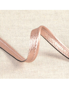 Pesponto imitação de couro de lagarto - Cobre rosa